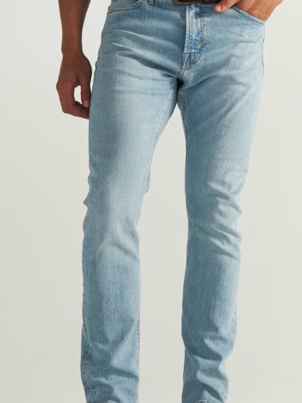 Tecovas Slim Jean Light Blue Wash Men's 32x34 Stretch Denim Slim Fit